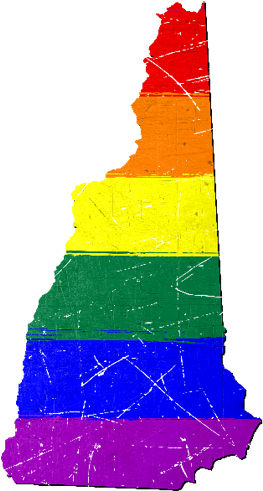New Hampshire Silhouette Lgbt Pride Flag - Illustration (500x500)