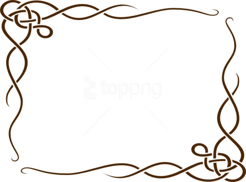 Free Png Brown Border Frame Png - Simple Blue Frames And Borders (850x629)