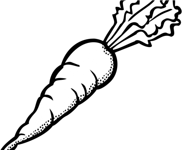 Carrot Clipart Black And White - Vegetables Clipart Black And White Png (640x480)