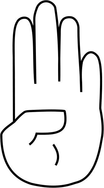 Number Four Hand Png (333x599)