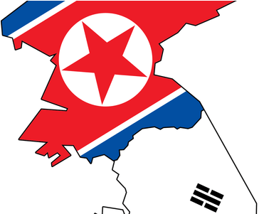 Vector Royalty Free Download Map With Flag K Pictures - North And South Korea Transparent (450x300)