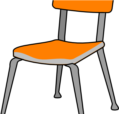 Student Chair Clip Art At Clker - Chair Clipart Black And White Png (432x400)