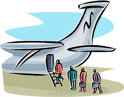 Air Travel Royalty Free Vector Clip Art Illustration - Airplane Drawing (480x376)
