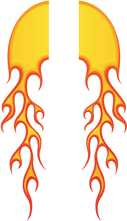Pair Clipart Color Orange - Vector Fire (600x600)