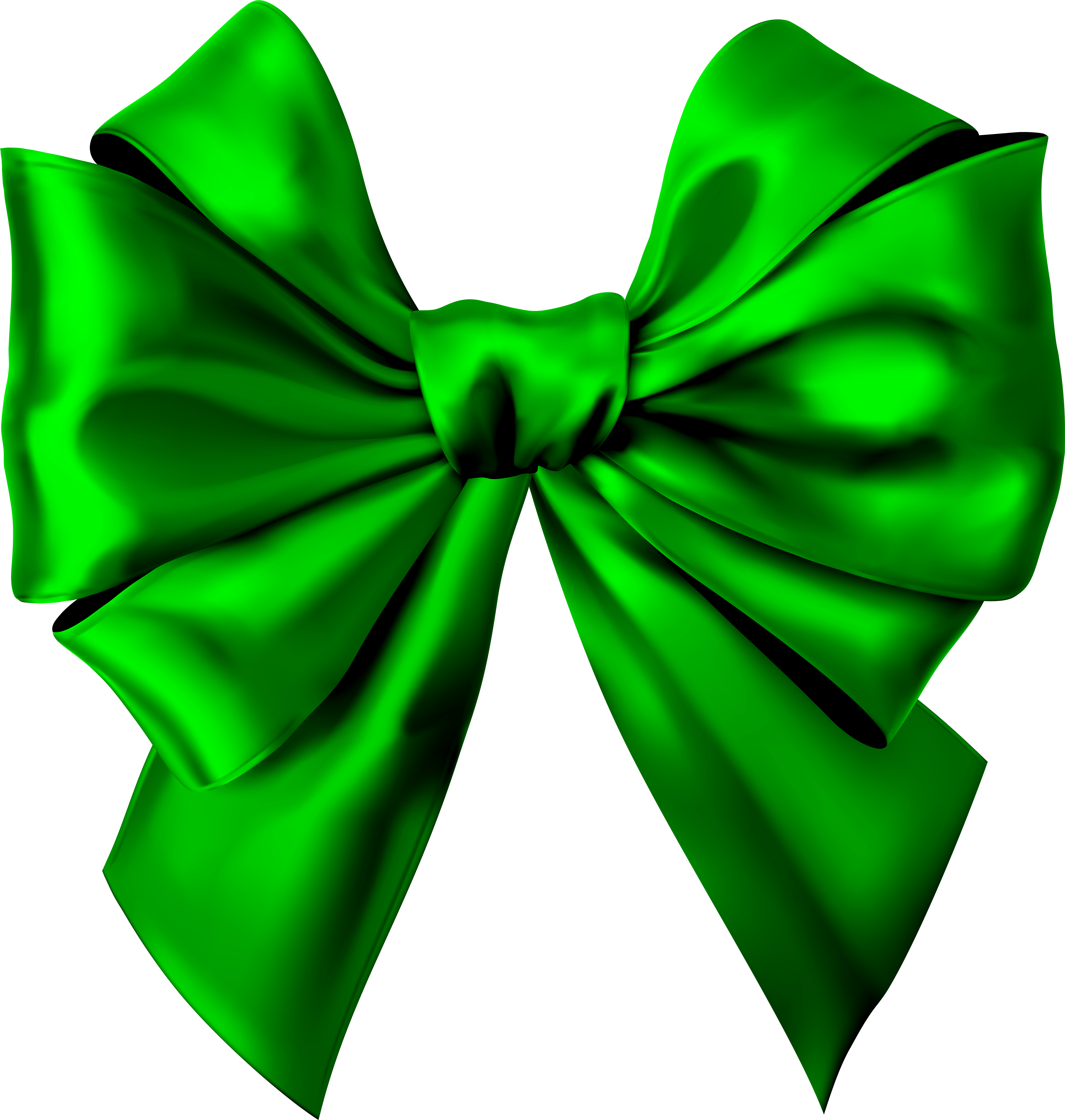 Satin Bow Green Clip Art Image - Clip Art (5712x6000)
