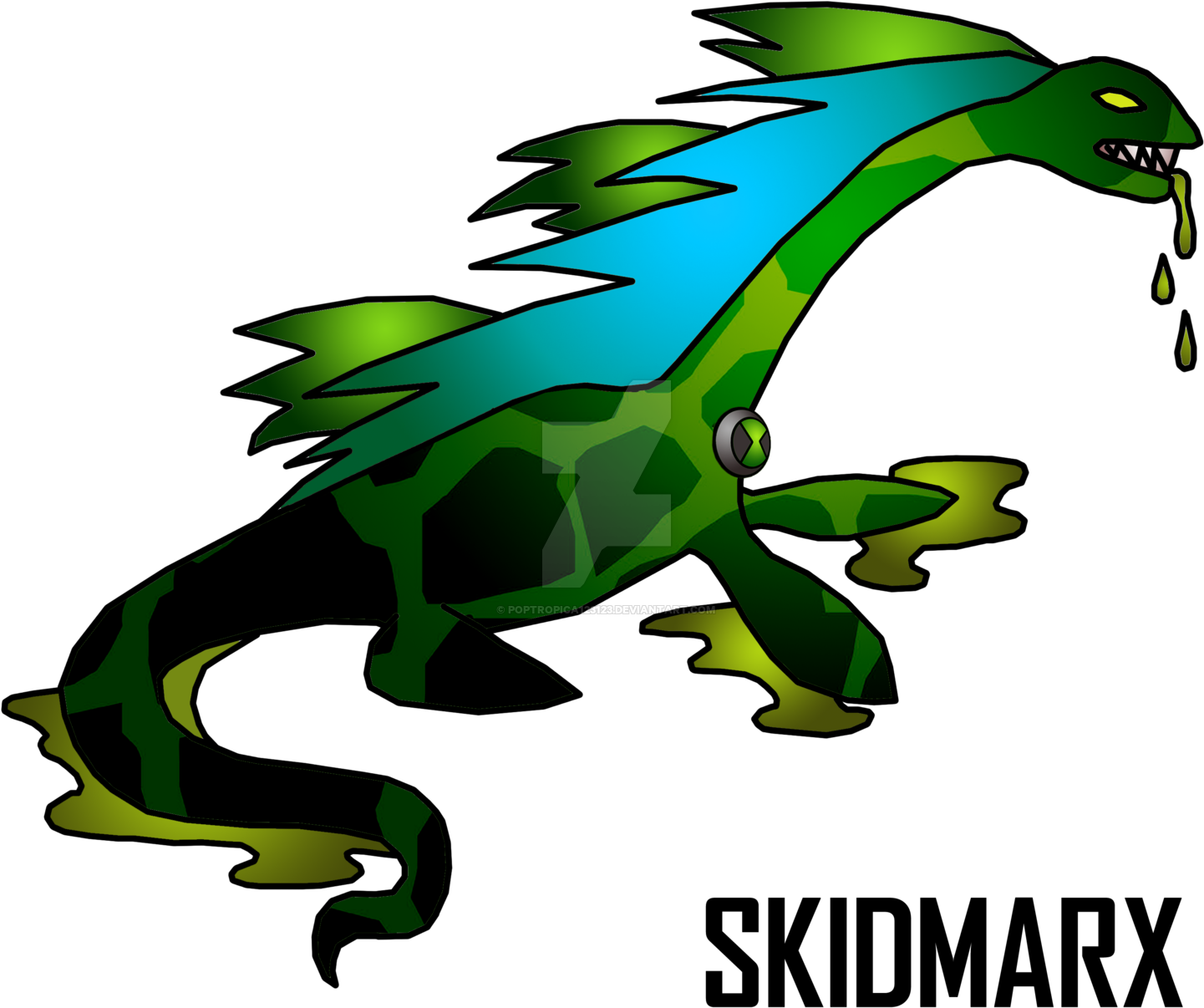 Skidmark - Ben 10 Alien Skidmarx (1600x1391)