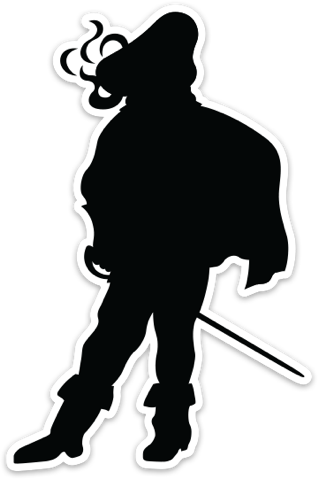 Standing Man Sticker - Cavaliers Drum And Bugle Corps Logo (319x480)