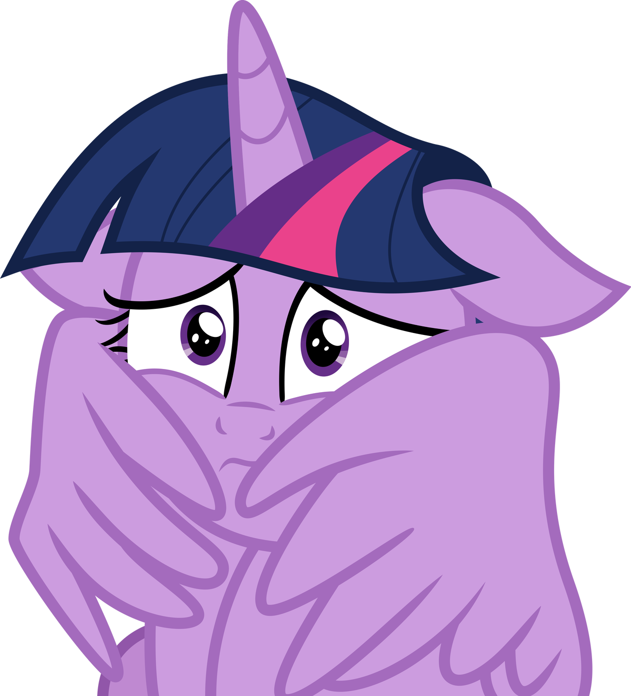 Twilight Sparkle On Vectors 4 Mlp - Twilight Sparkle Scared (1280x1411)