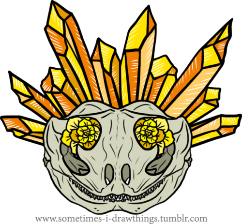 Deer Skull Flowers - Deer Skull Flowers (500x463)