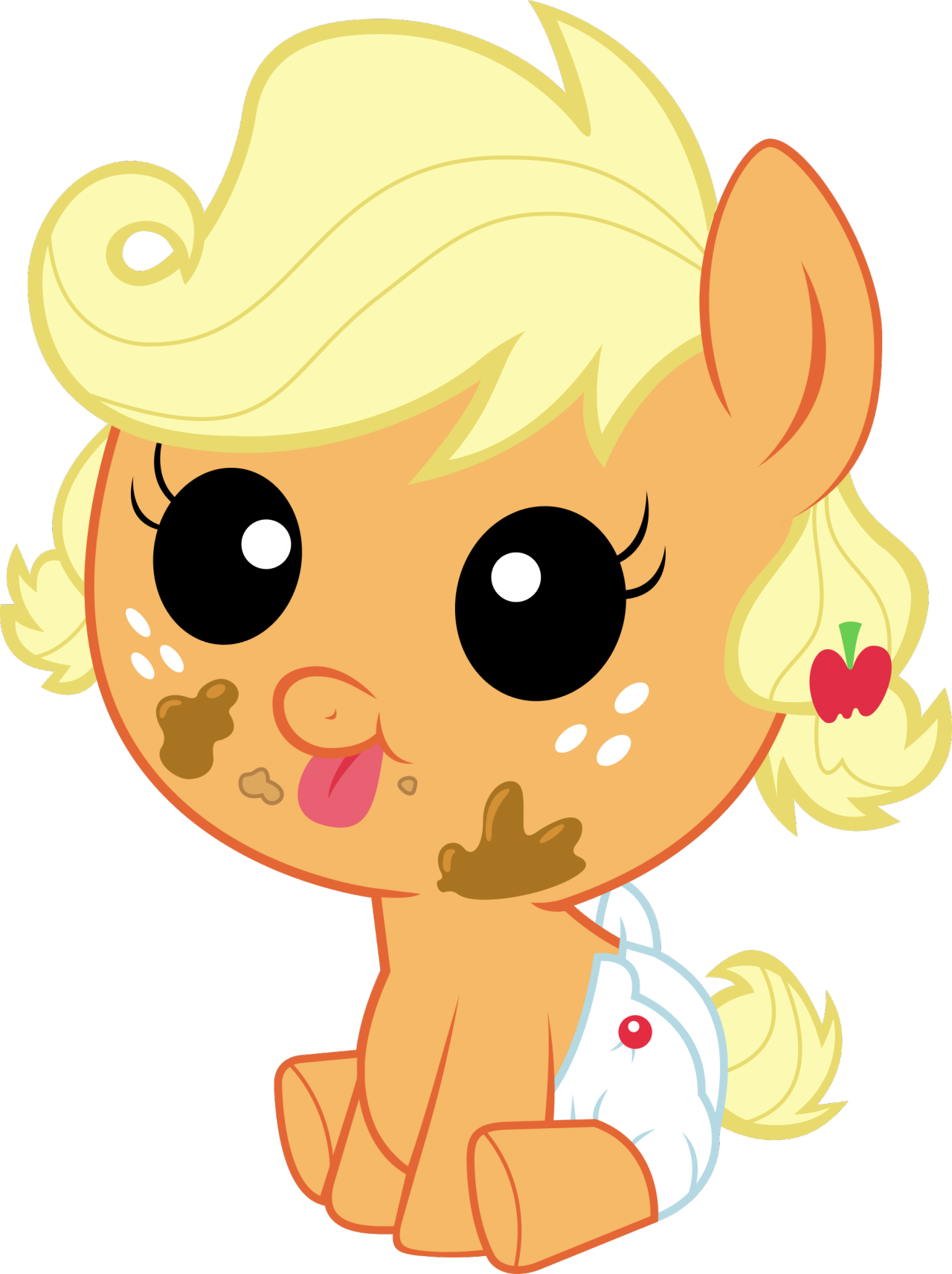 Hey, Where Did All Them Apple Fritters Go *chomp Noise - My Little Pony Baby Applejack (1280x1713)