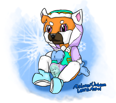 Loyalpup 42 27 Everest Hoodie By Mslunarumbreon - Cartoon (414x350)