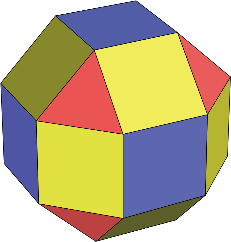 Rhombicuboctahedron By Cutting Rhombic Dodecahedron - Rhombicuboctahedron By Cutting Rhombic Dodecahedron (959x1024)