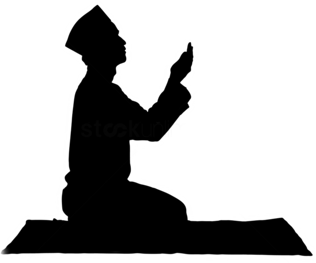 #man #praying #muslim #prayer #silhouette #ftestickers - Muslim Man Praying Silhouette (1024x852)