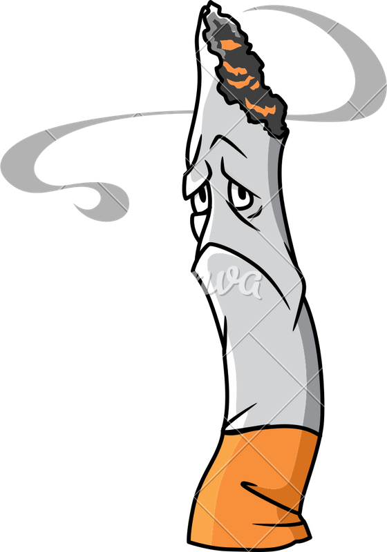Sad Cigarette Cartoon Character - Tobacco Cigarette Cartoon (560x800)