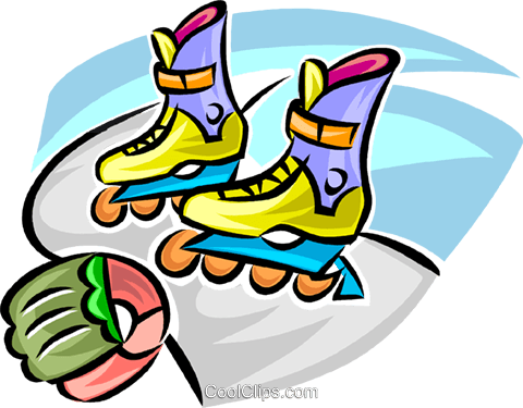 Roller Blades Royalty Free Vector Clip Art Illustration - Roller Blades Royalty Free Vector Clip Art Illustration (480x375)