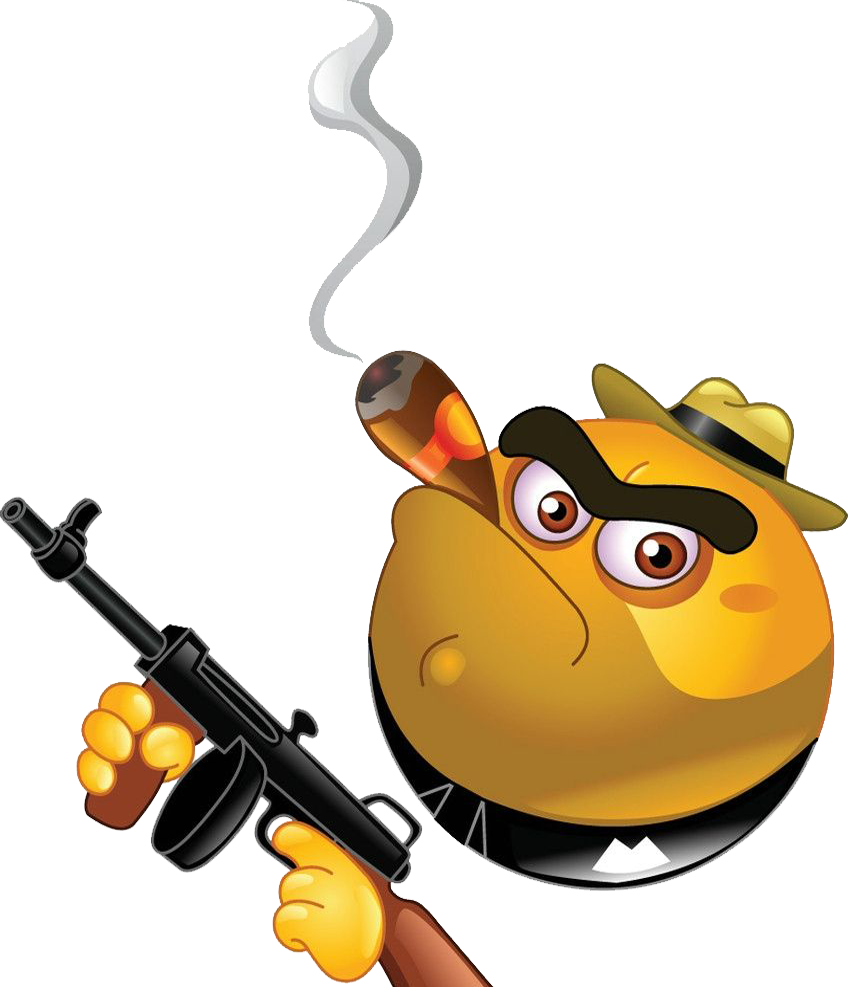 Clip Library Emoticon Gangster Smiley Clip Art Cigarette - Shut The Fuck Up Emoji (848x987)