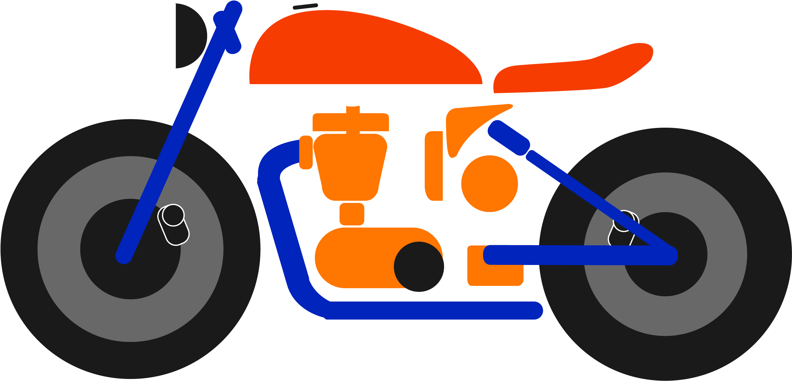Colorful Transport Hayley Motorcycle Png And Vector - Vector Graphics (4167x4167)