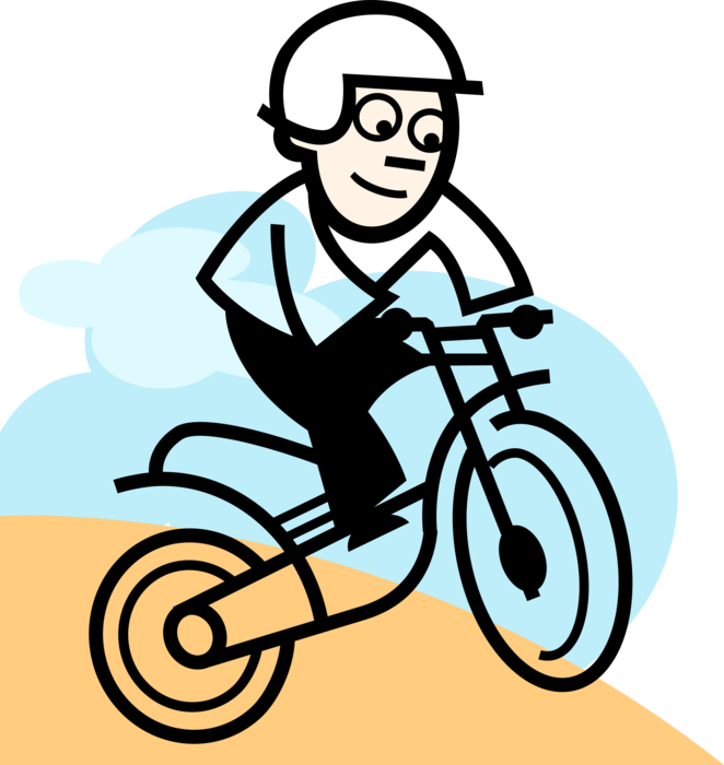 Vector Illustration Of Dirt Bike Motorcycle Or Motorbike - Vector Illustration Of Dirt Bike Motorcycle Or Motorbike (662x700)
