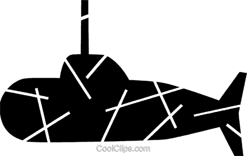 Naval Submarine Royalty Free Vector Clip Art Illustration - Light Aircraft (480x305)