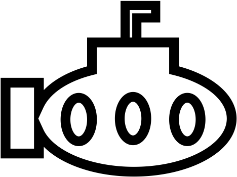 Submarine 1, Linear, Submarine Icon - Circle (512x497)