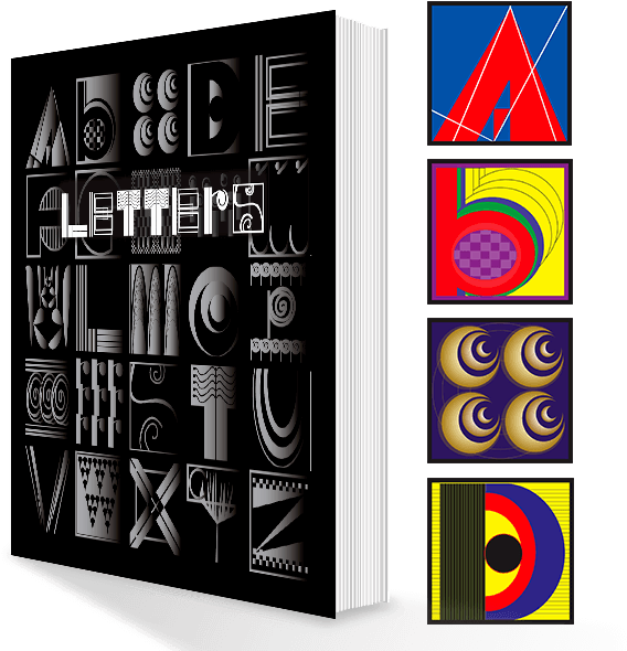 Letters Book Cover And Several Alphabet Designs - Letters Building An Alphabet With Art And Attitude (797x603)
