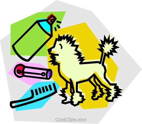 Animal Grooming Royalty Free Vector Clip Art Illustration - Cursos De Peluqueria Canina (480x420)