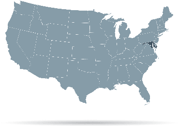 U - S - States - Maryland - Clipart - Red Map Of America (399x399)