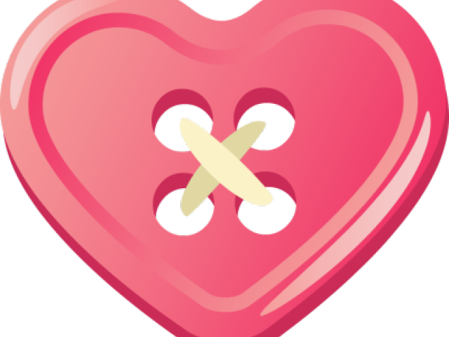Button Clipart Heart - Shape Button Clip Art (640x480)