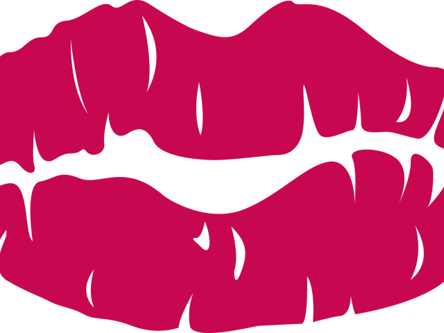 Kissing Clipart Lip - Lipstick Lips Cartoon (640x480)