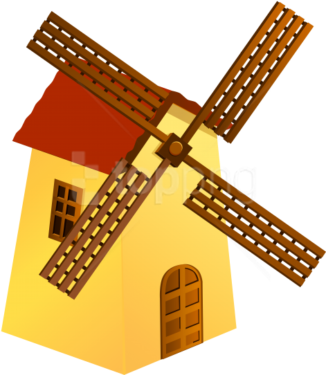 Free Png Download Windmill Yellow Clipart Png Photo - Clip Art Image Of Windmill (481x547)