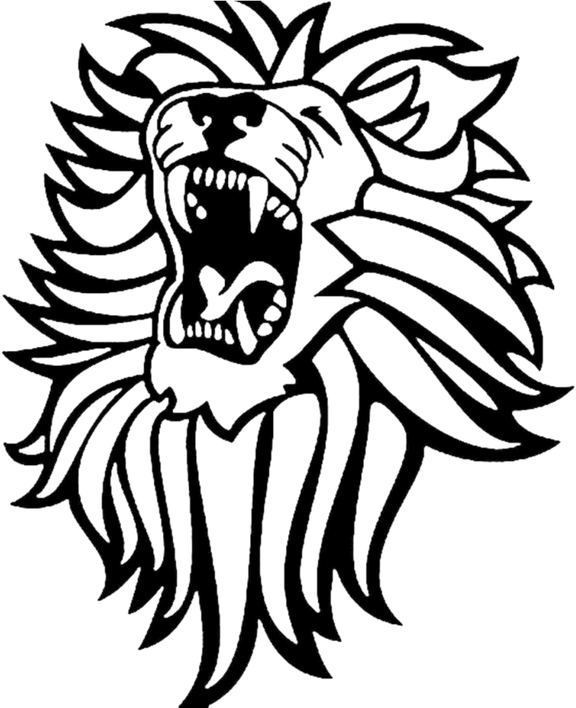 Lioness Roar Png Hd - Lion Roaring Vector Art (834x1025)