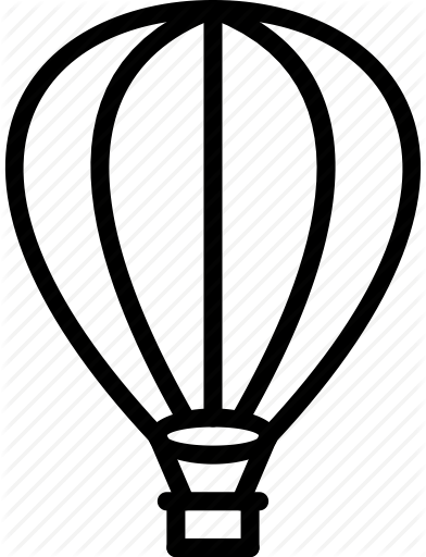 Transport Collection By Creaticca Ltd Air Balloon - Outline Picture Of Hot Air Balloon (392x512)