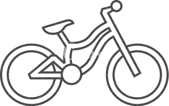 Bike Drawing At Getdrawings Com Free For - Mountainbike Outline (550x347)