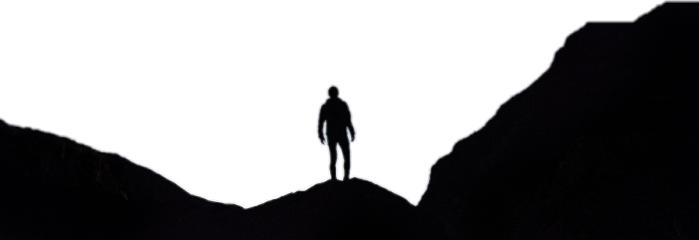 Freetoedit Ftestickers Silhouette Mountain Man - Silhouette (699x240)