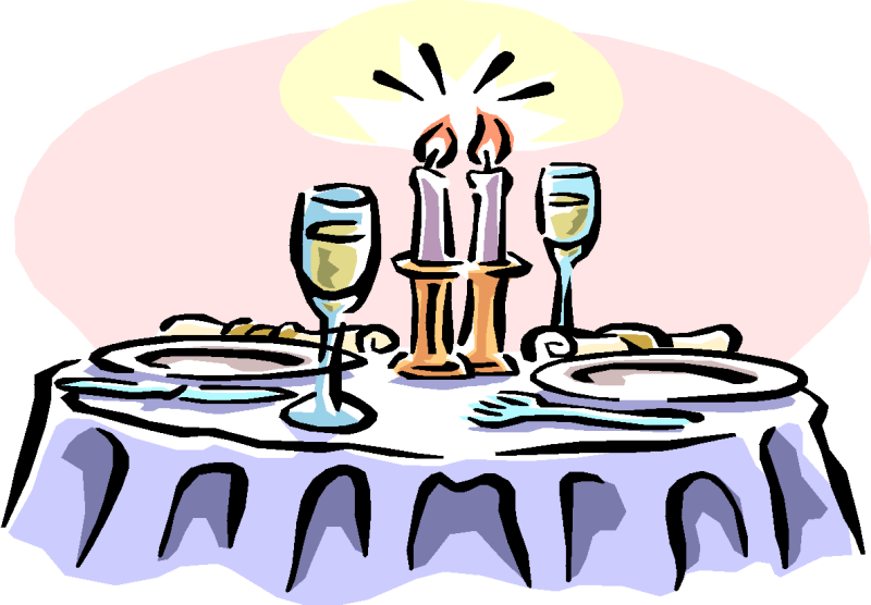 Fine Dining Cliparts Free Download Clip Art Ⓒ - Candle Light Dinner Clipart (800x556)