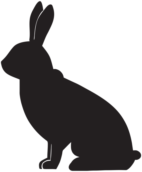 Rabbit Silhouette Png (494x600)