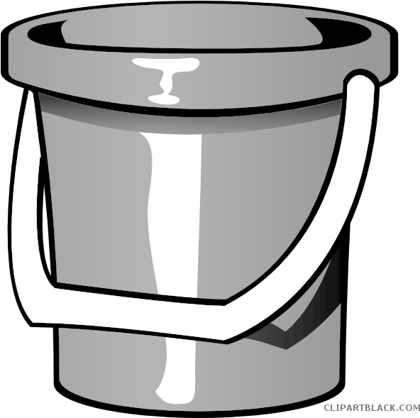 Bucket Clipart Silver Bucket - Pail Clipart Png (600x588)