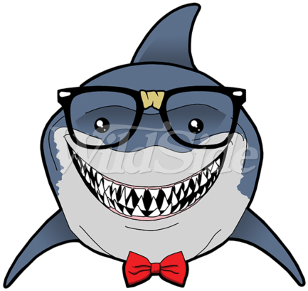 Shark Nerd Adult - Cartoon (450x450)
