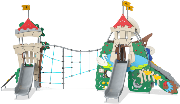 Kompan Little Mermaid And Ugly Duckling With Castle - Lighthouse (640x373)