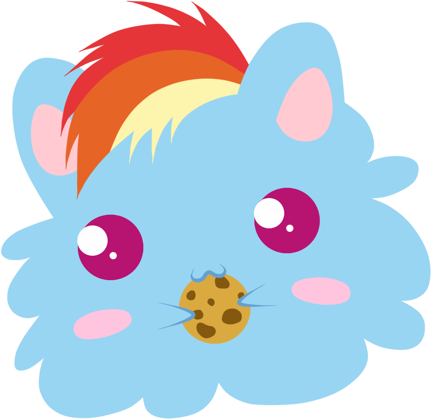 My Little Pony - Rainbow Dash Eating A Cookie (900x920)