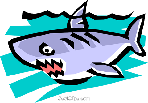 Shark Royalty Free Vector Clip Art Illustration - Illustration (480x333)