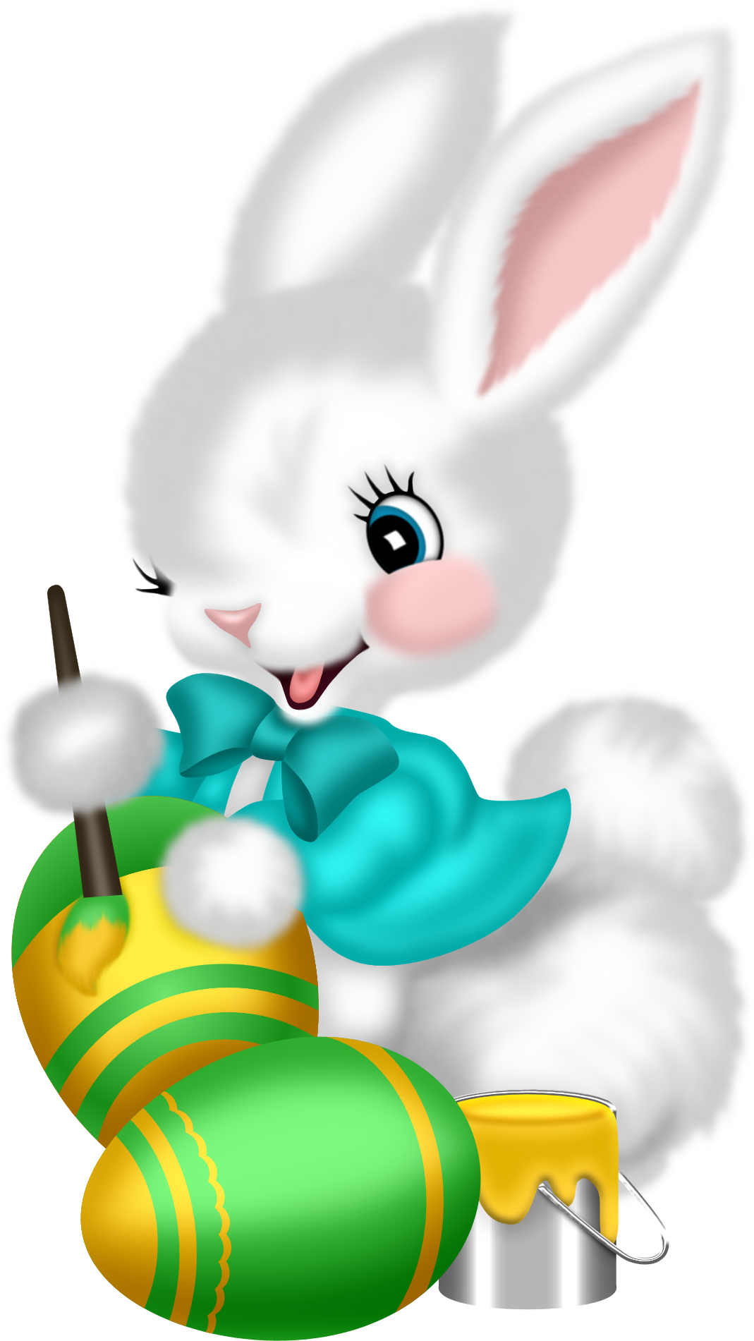 Tubes, Clipart De Páscoa Happy Easter, Bunny, Clip - Cartoon (1069x1901)