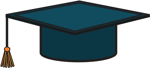 Graduation Hat Isolated Icon - Coffee Table (550x550)