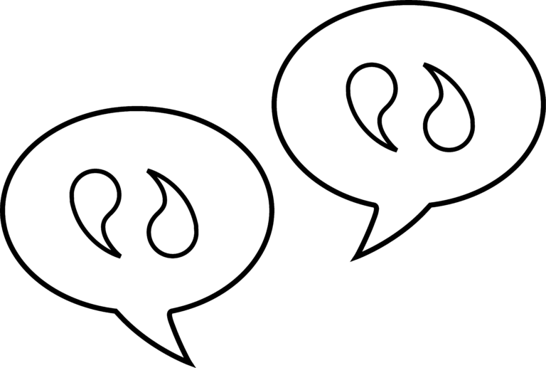 Quote Clipart Black And White (768x517)