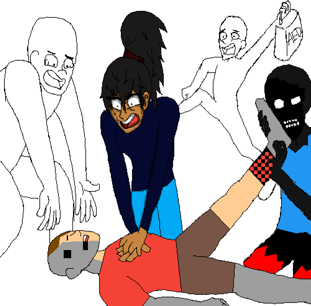 Yo Someone Call 911 Holy S**t - Cartoon (1000x1000)