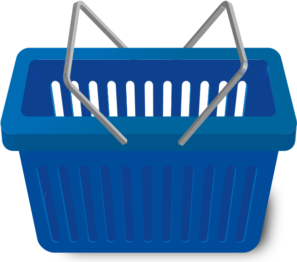 Shopping Cart Navy Blue - Shopping Basket Png Transparent (600x530)