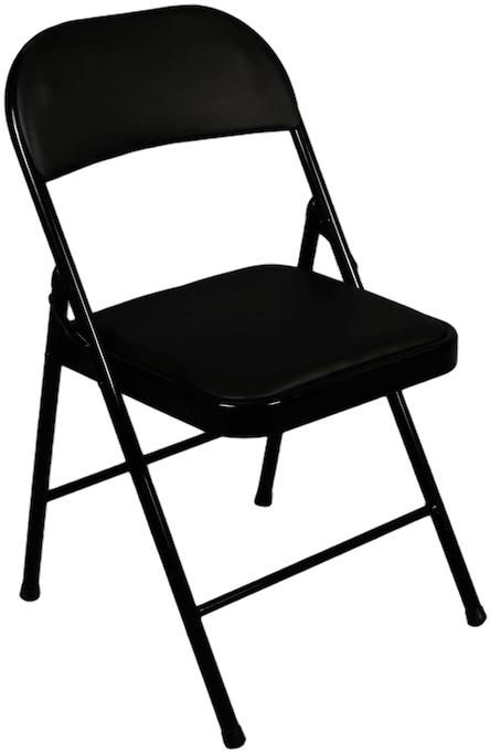 Folding Chair Png Picture - Black Upholstered Folding Chairs (1000x714)