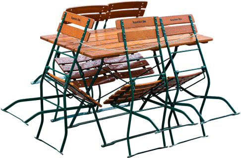Beer Garden,folding Chair - Beer Garden Chair (500x345)