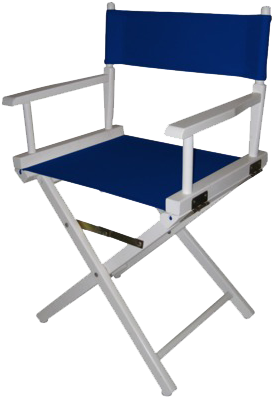 Blue Directors Chair Transparent Image - Directors Chair Transparent Background (333x410)
