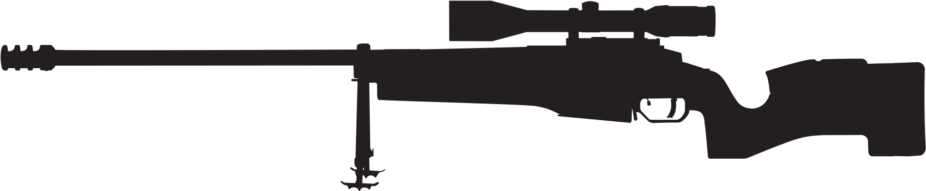 Sako Trg Silhouette - Silhouette Of A Sniper Rifle (2000x857)